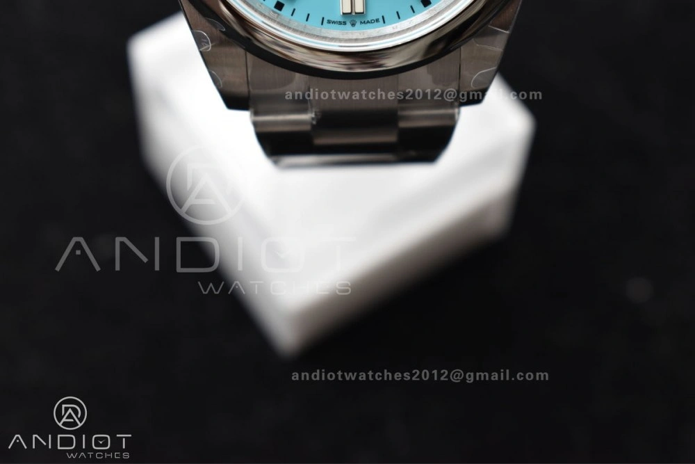 Oyster Perpetual 124300 41mm DIWF 1:1 Best Edition 904L Steel Tiffany Blue Dial A Stretchable 944