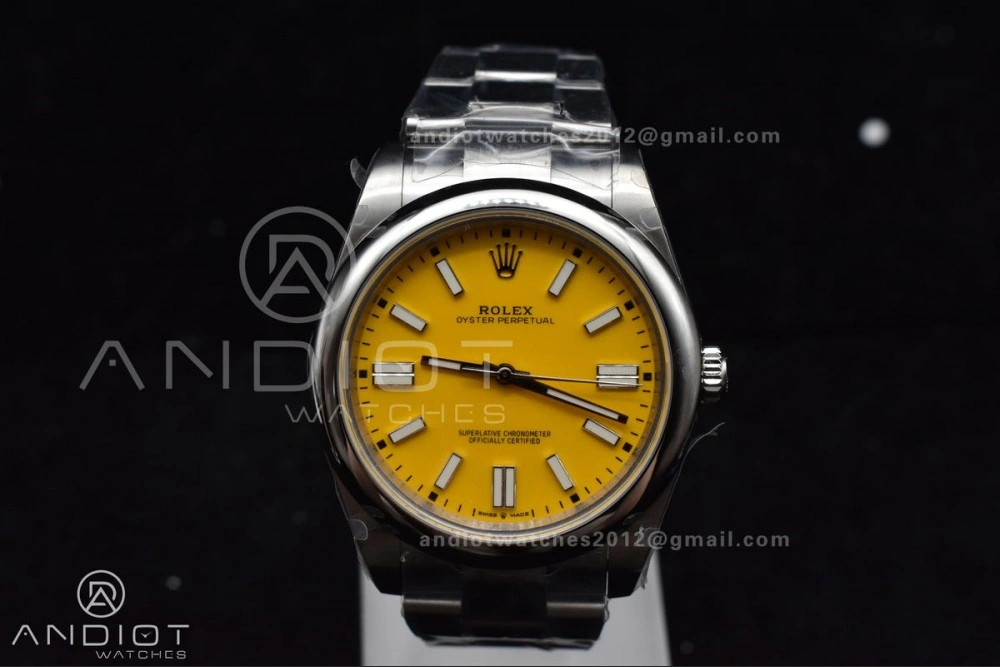 Cozy Oyster Perpetual 124300 41mm DIWF 1:1 Best Edition 904L Steel Yellow Dial A 952