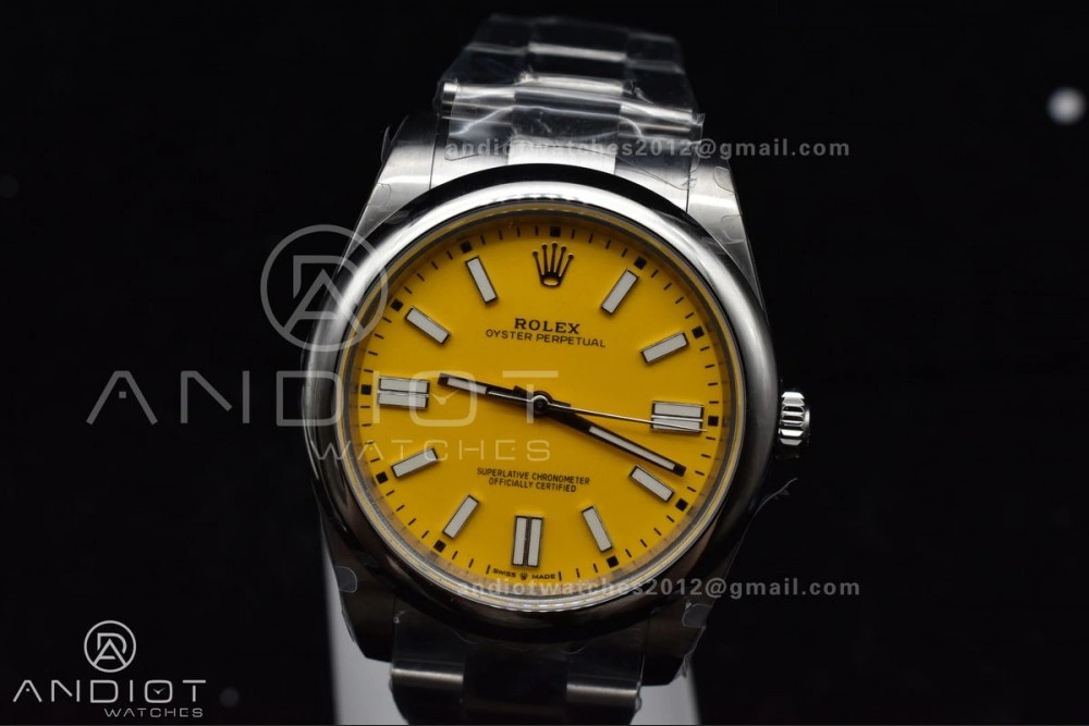 Cozy Oyster Perpetual 124300 41mm DIWF 1:1 Best Edition 904L Steel Yellow Dial A 952
