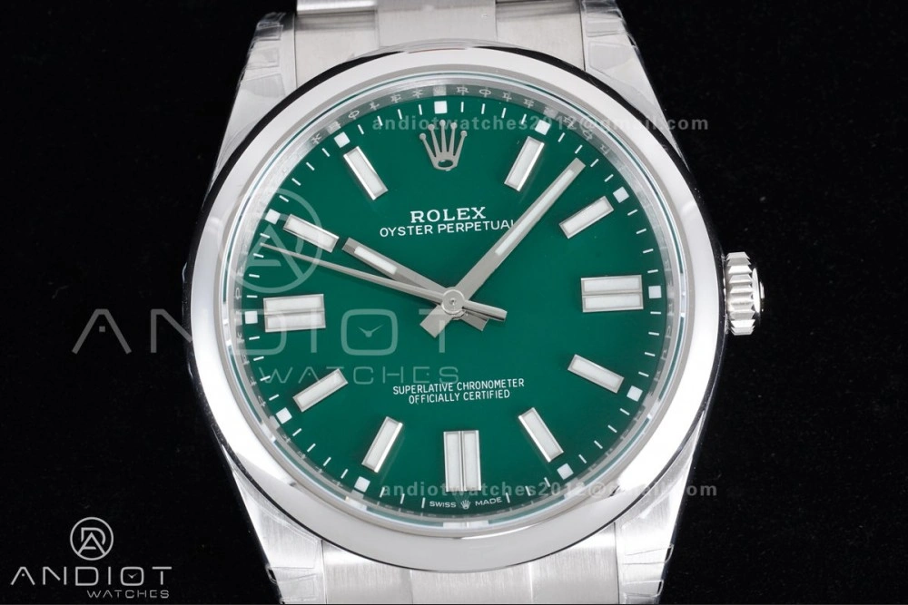Oyster Perpetual 124300 41mm VSF 1:1 Best Edition 904L Steel Green Dial DD3230 V Affordable 945