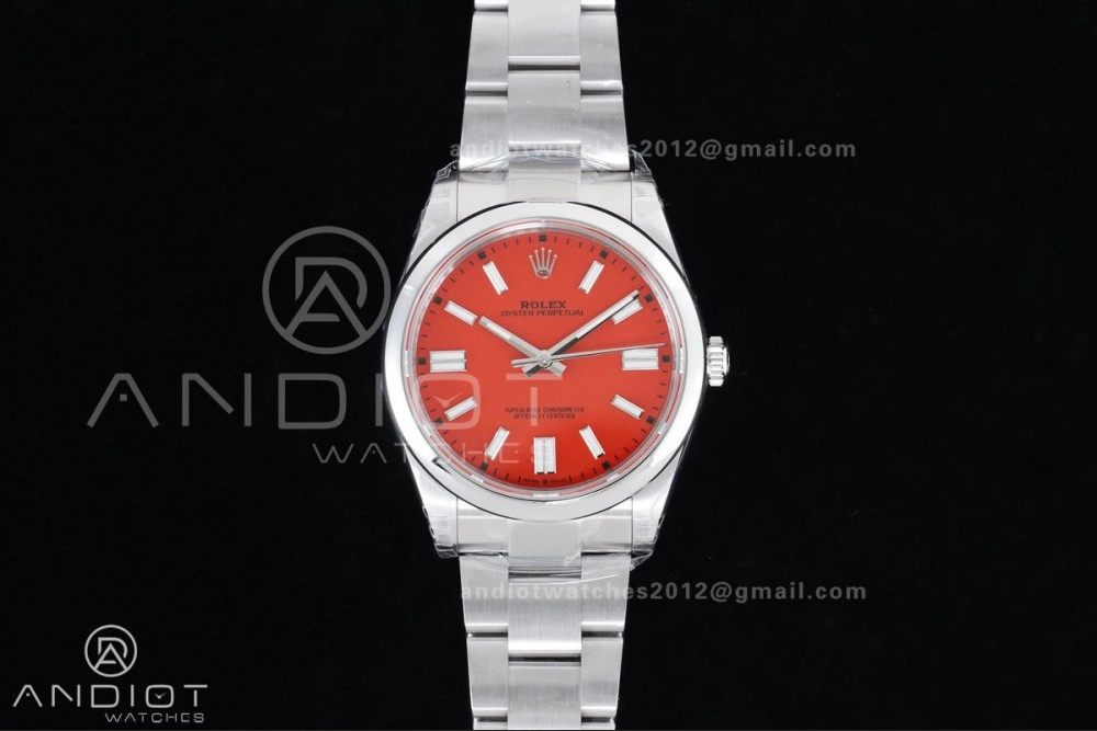 Classic Oyster Perpetual 124300 41mm VSF 1:1 Best Edition 904L Steel Red Dial DD3230 V 951