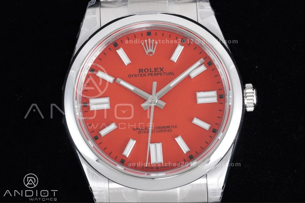 Classic Oyster Perpetual 124300 41mm VSF 1:1 Best Edition 904L Steel Red Dial DD3230 V 951