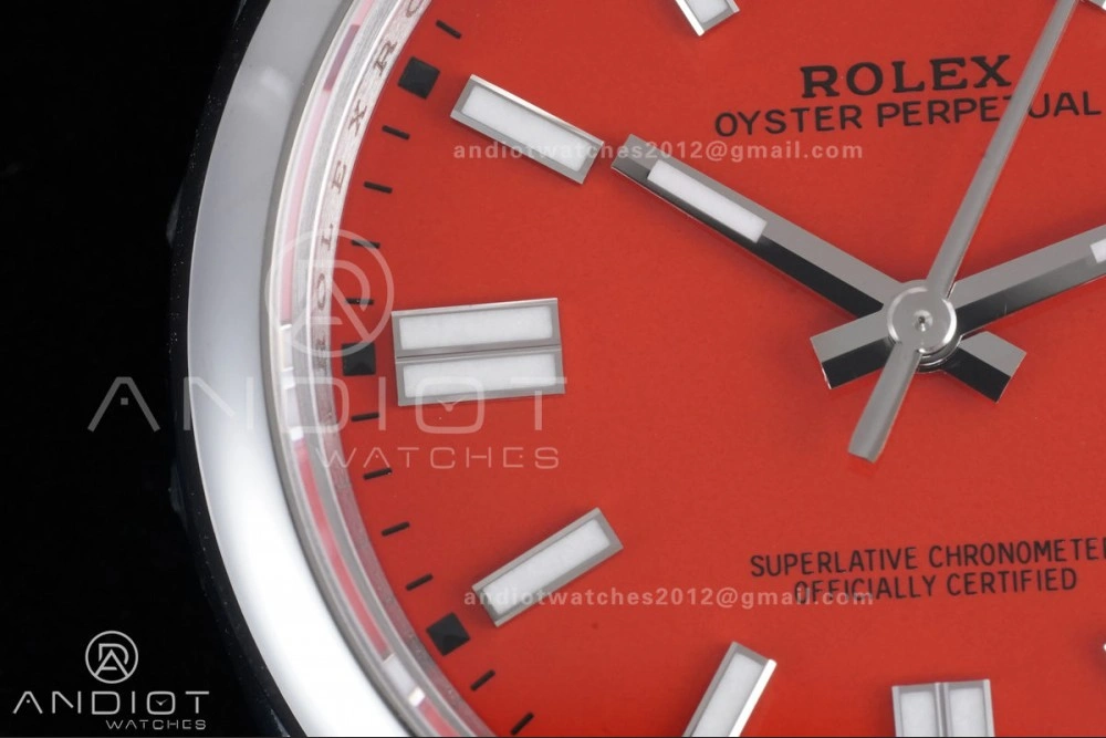 Classic Oyster Perpetual 124300 41mm VSF 1:1 Best Edition 904L Steel Red Dial DD3230 V 951