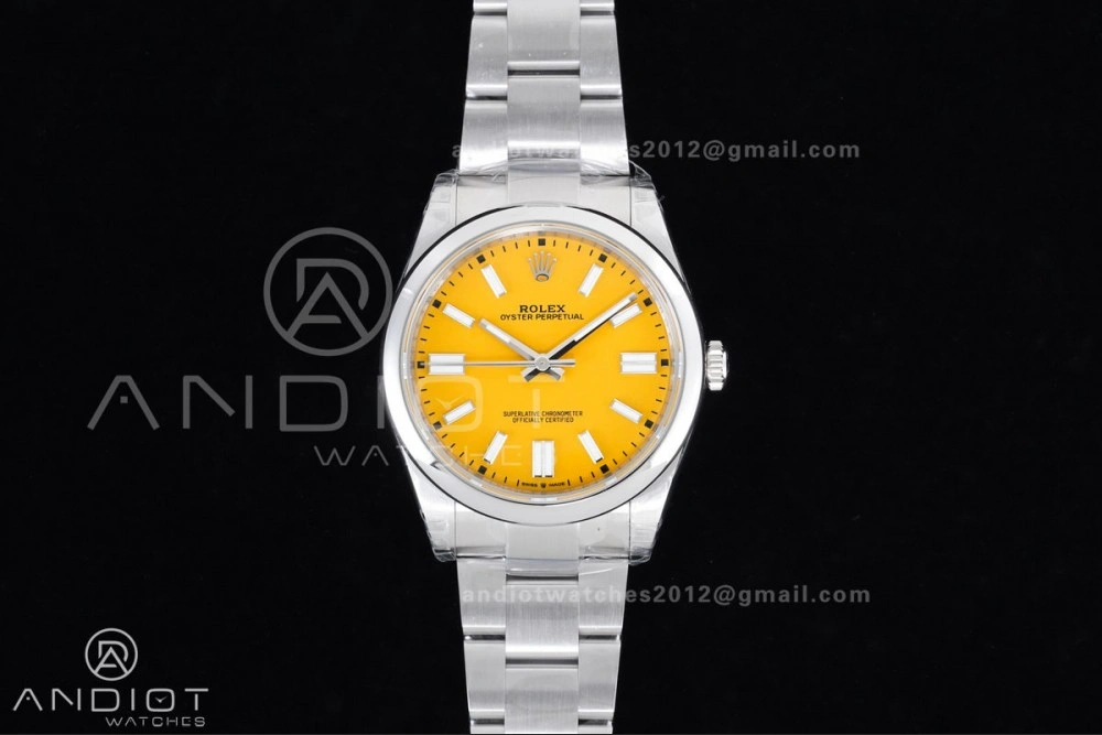 MoistureWicking Oyster Perpetual 124300 41mm VSF 1:1 Best Edition 904L Steel Yellow Dial DD3230 V 953