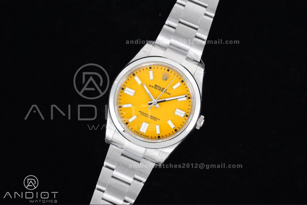 MoistureWicking Oyster Perpetual 124300 41mm VSF 1:1 Best Edition 904L Steel Yellow Dial DD3230 V 953