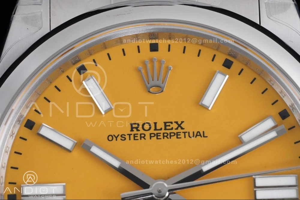 MoistureWicking Oyster Perpetual 124300 41mm VSF 1:1 Best Edition 904L Steel Yellow Dial DD3230 V 953