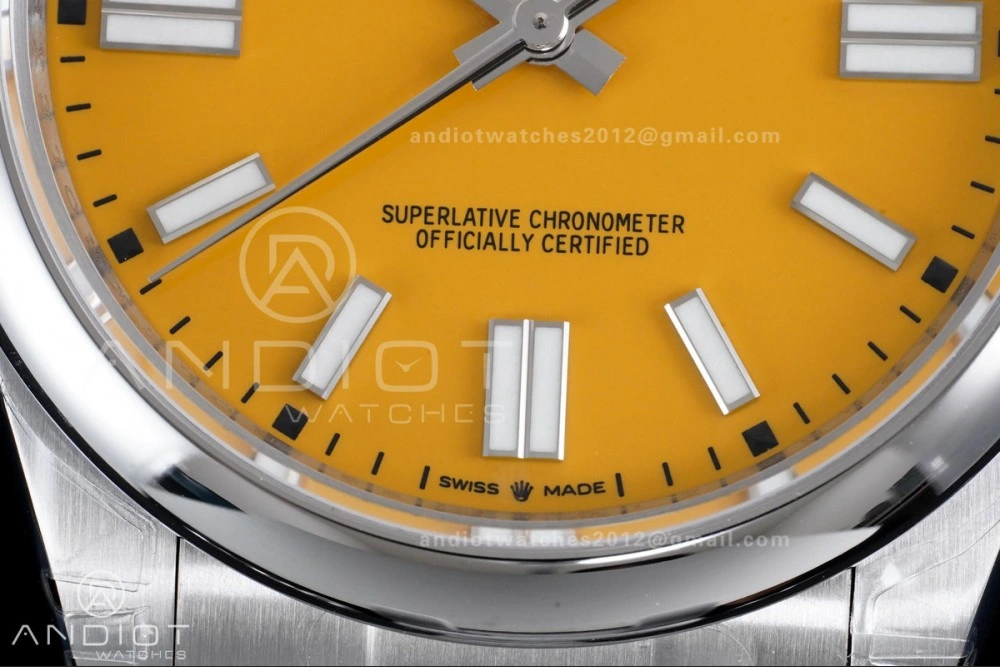 MoistureWicking Oyster Perpetual 124300 41mm VSF 1:1 Best Edition 904L Steel Yellow Dial DD3230 V 953
