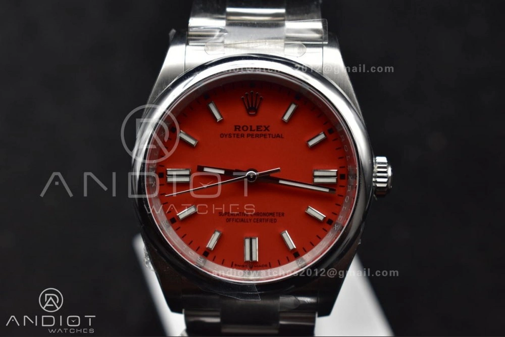Popular Oyster Perpetual 126000 36mm Clean 1:1 Best Edition 904L Steel Red Dial VR 956