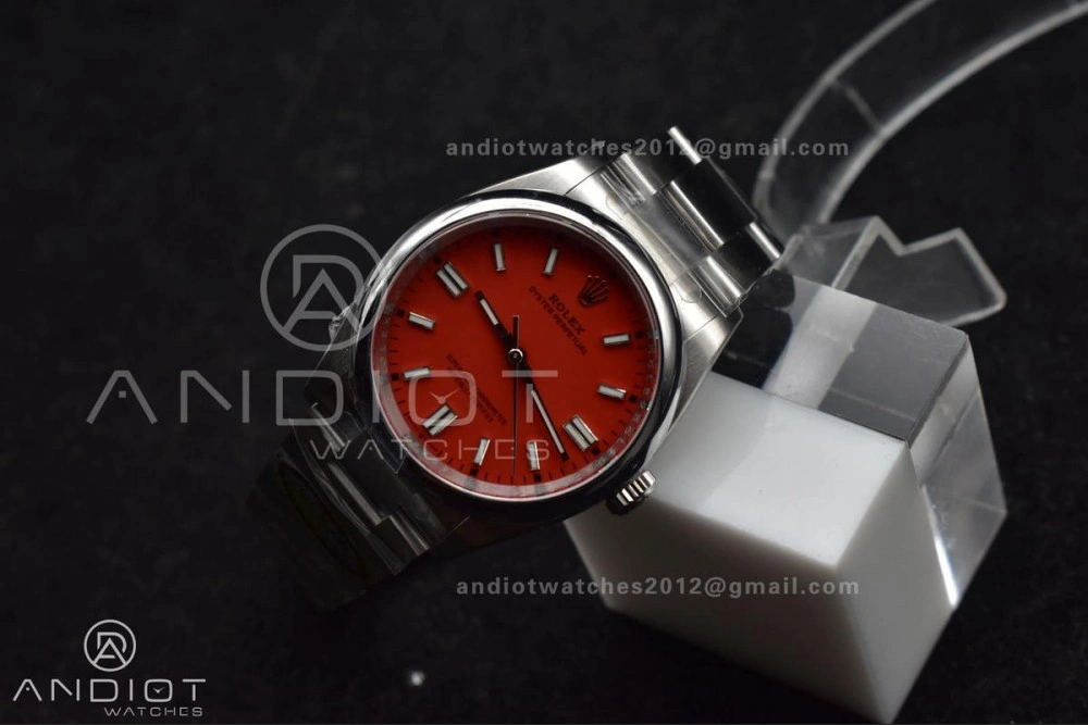 Popular Oyster Perpetual 126000 36mm Clean 1:1 Best Edition 904L Steel Red Dial VR 956