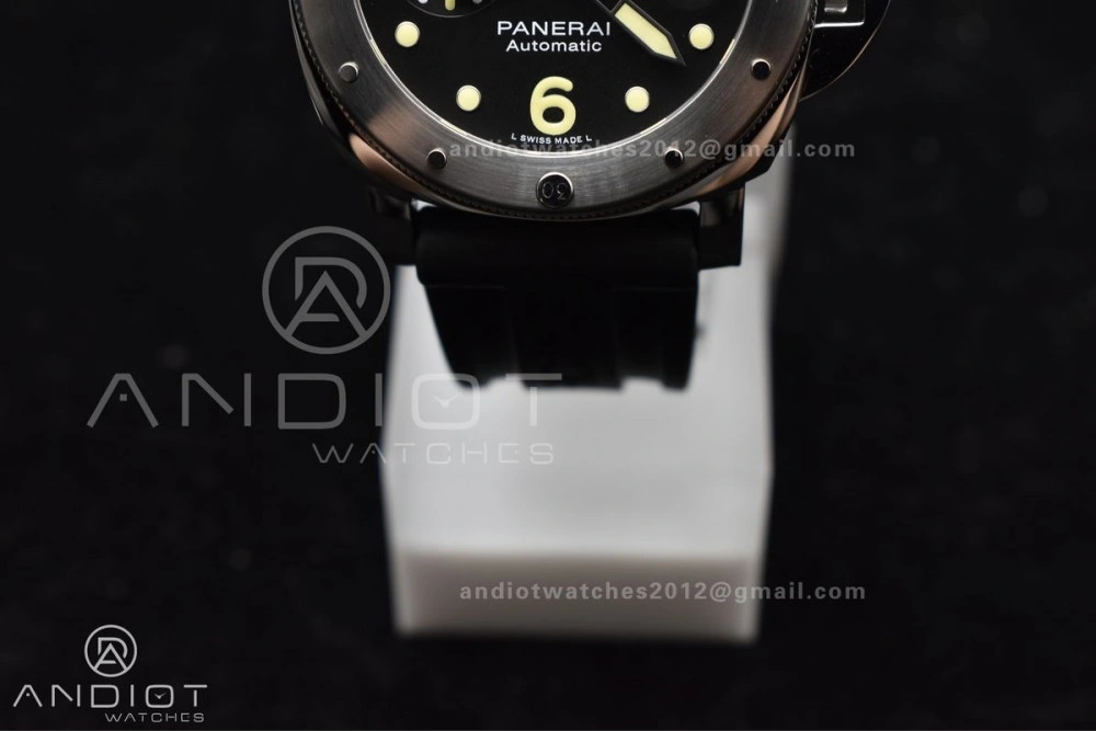 TechFriendly PAM1024 VSF 1:1 Best Edition Black Dial On SS with Black Rubber Strap P.9001 Clone 342