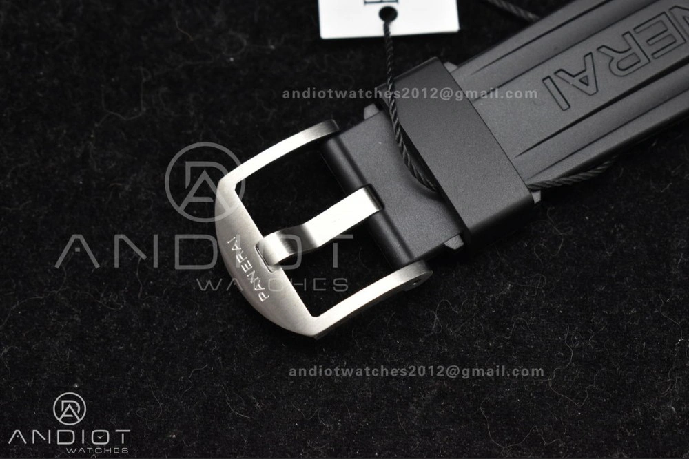 TechFriendly PAM1024 VSF 1:1 Best Edition Black Dial On SS with Black Rubber Strap P.9001 Clone 342