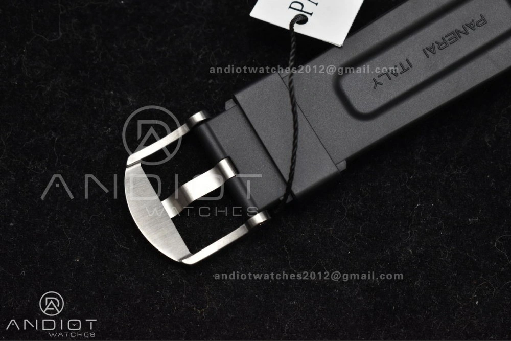 TechFriendly PAM1024 VSF 1:1 Best Edition Black Dial On SS with Black Rubber Strap P.9001 Clone 342