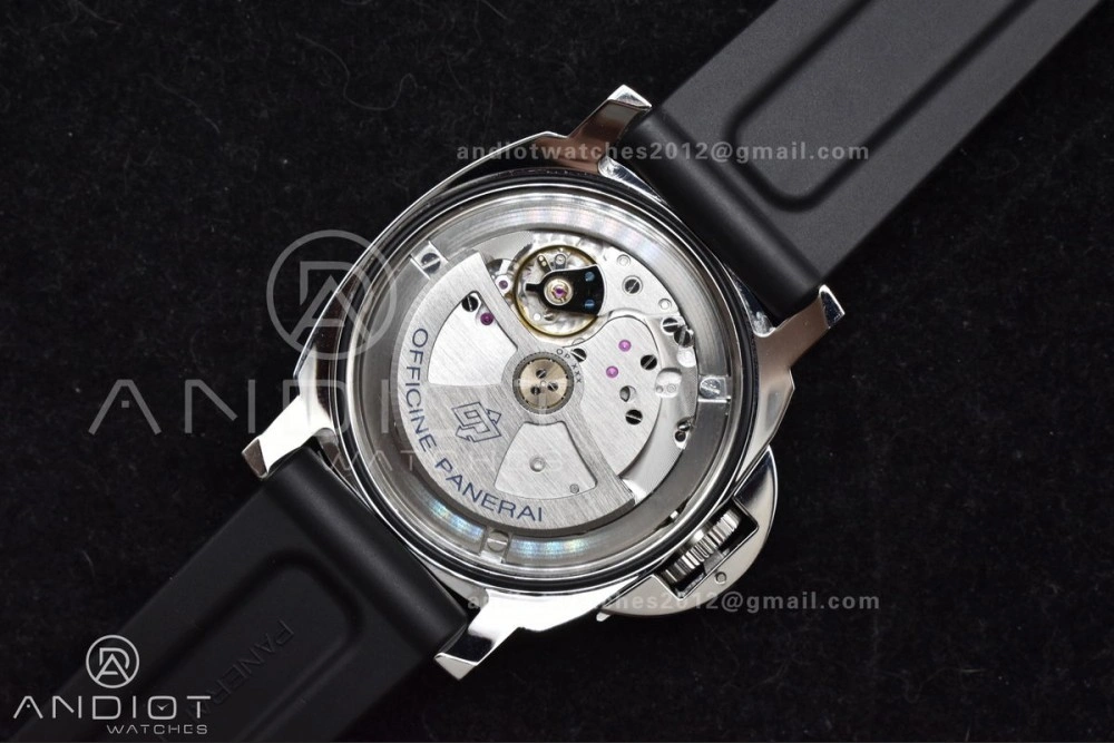 TechFriendly PAM1024 VSF 1:1 Best Edition Black Dial On SS with Black Rubber Strap P.9001 Clone 342