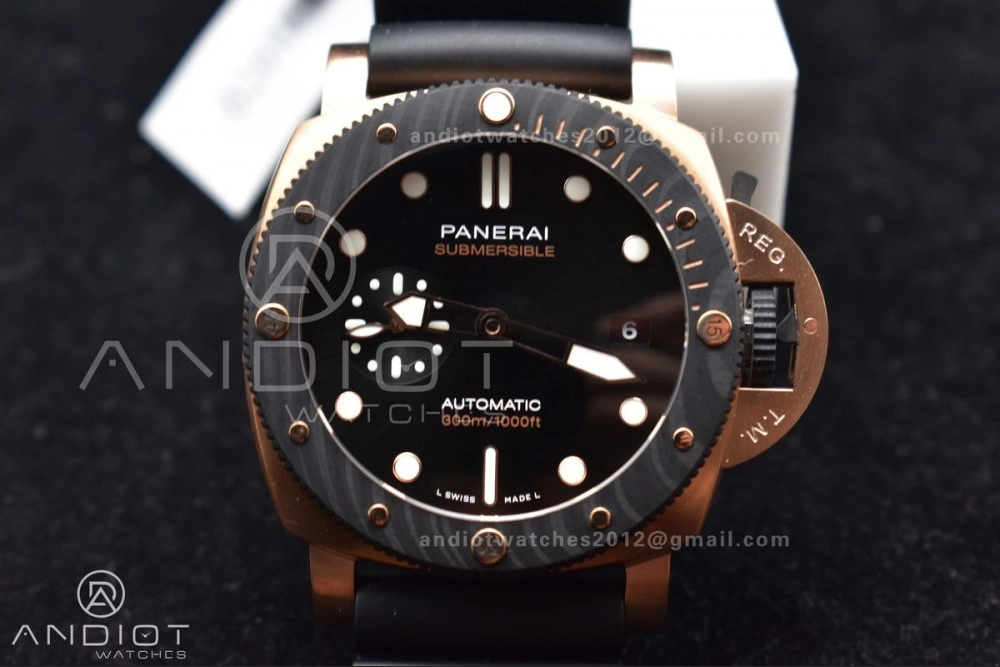 PAM1070 W SBF 1:1 Best Edition Black Dial on Black Rubber Strap P Unisex 434