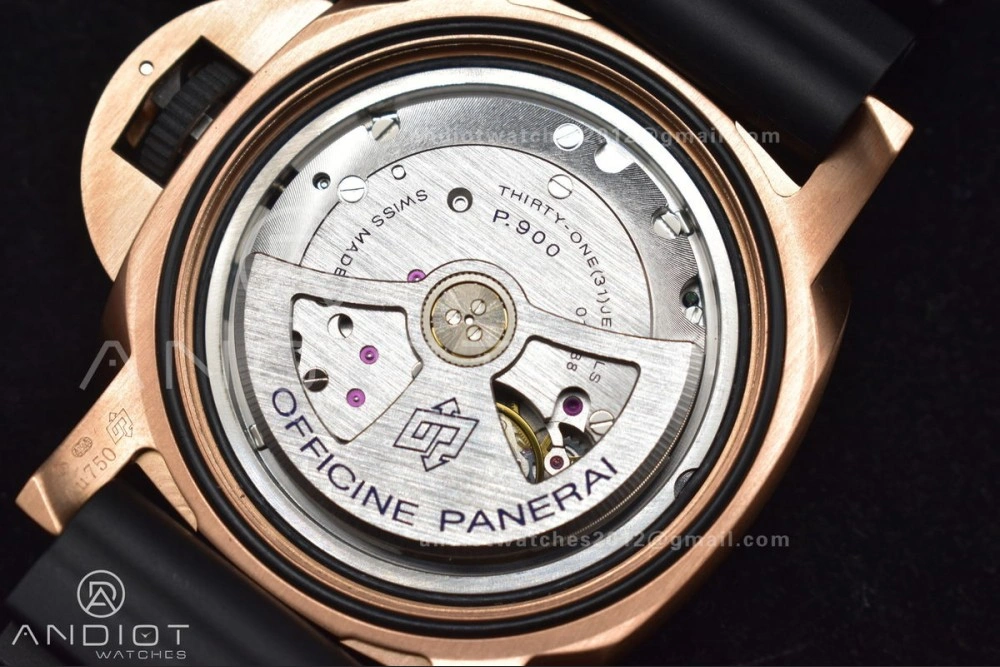 PAM1070 W SBF 1:1 Best Edition Black Dial on Black Rubber Strap P Unisex 434