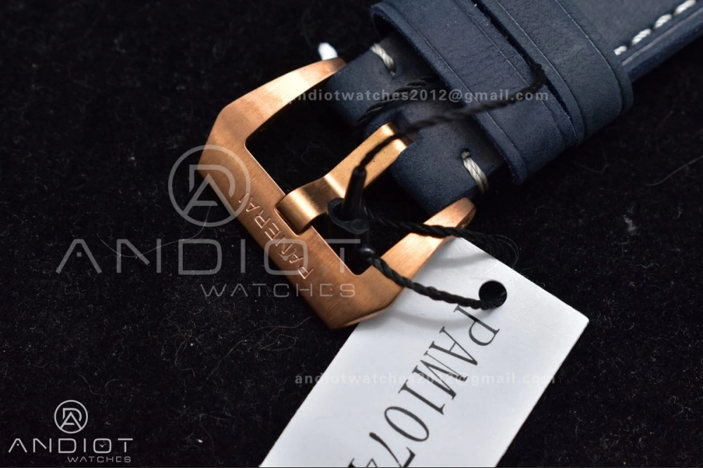 Versatile PAM1074 W Bronzo VSF 1:1 Best Edition Blue Dial on Blue Calfskin Strap P.900 Clone 331