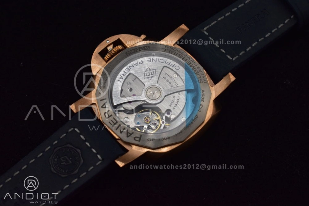 Versatile PAM1074 W Bronzo VSF 1:1 Best Edition Blue Dial on Blue Calfskin Strap P.900 Clone 331