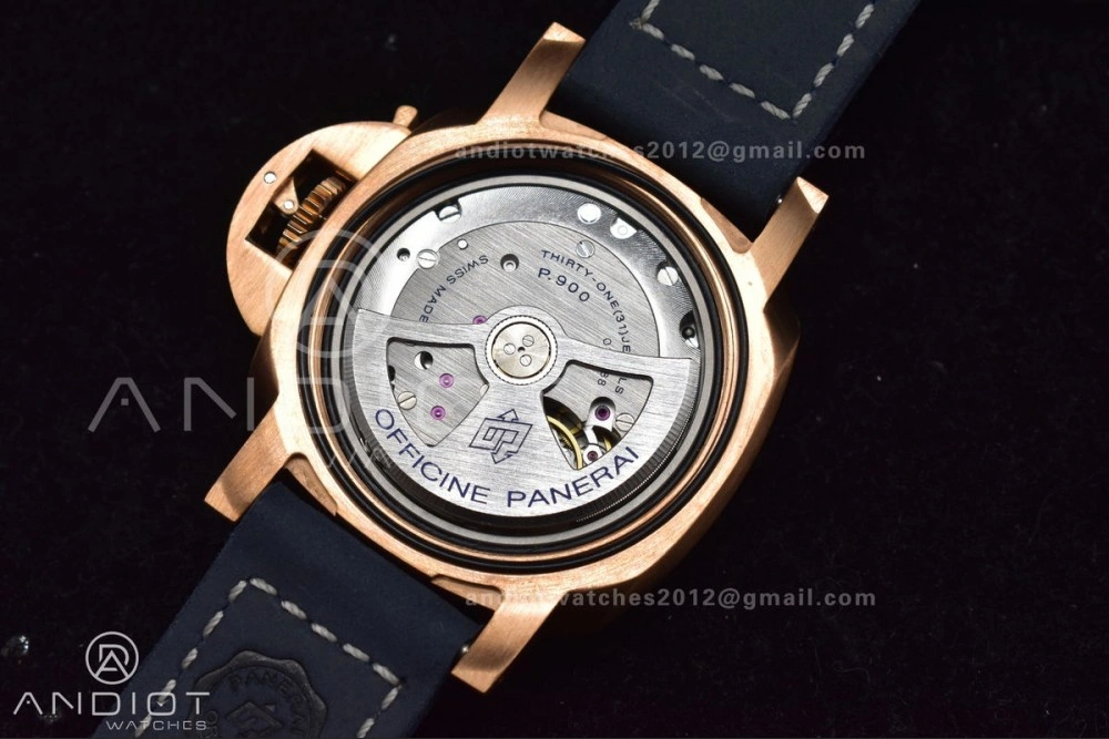 Versatile PAM1074 W Bronzo VSF 1:1 Best Edition Blue Dial on Blue Calfskin Strap P.900 Clone 331