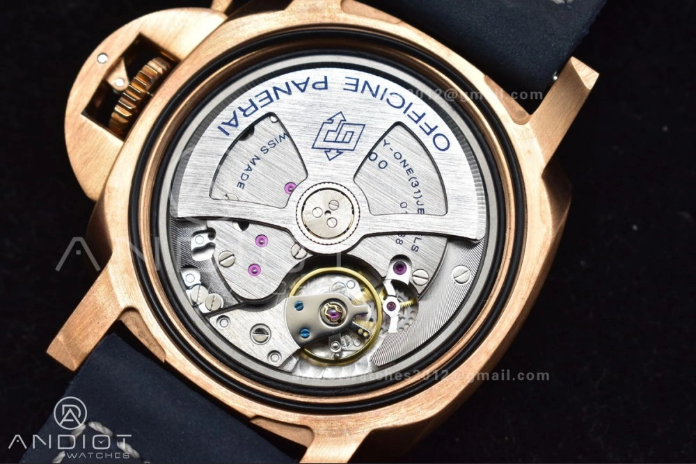 Versatile PAM1074 W Bronzo VSF 1:1 Best Edition Blue Dial on Blue Calfskin Strap P.900 Clone 331