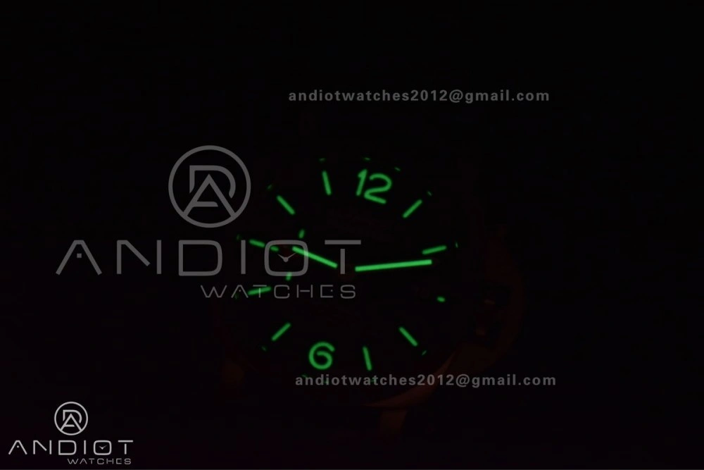 PAM1096 W Luminor GMT 42mm Titanium VSF 1:1 Best Edition Black Dial on Black Leather Strap P.9011 Super Clone TechFriendly 335