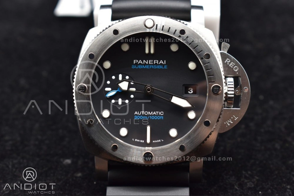 Sleek PAM1229 Y SBF 1:1 Best Edition Black Dial on Black Rubber Strap P 323