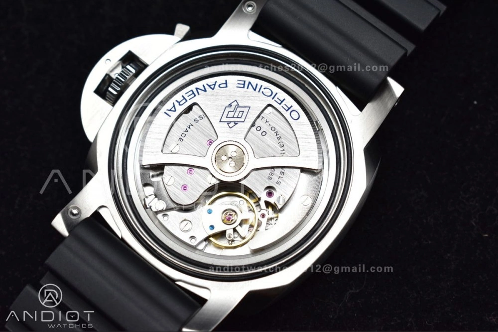 Sleek PAM1229 Y SBF 1:1 Best Edition Black Dial on Black Rubber Strap P 323