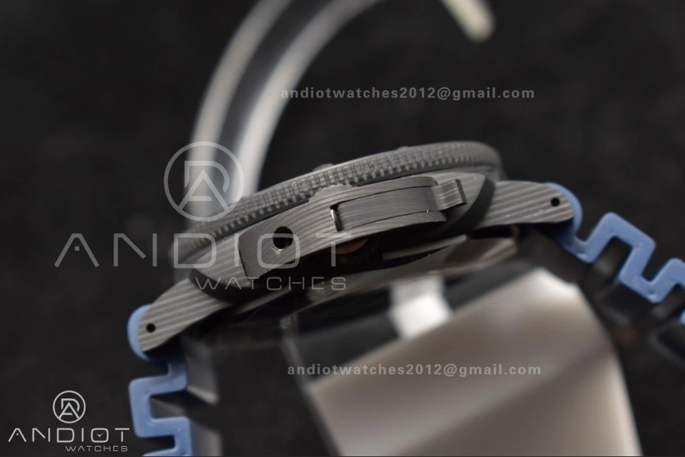 TechFriendly PAM1232 W Carbotech SBF 1:1 Best Edition Blue Dial on Blue Rubber Strap P 324