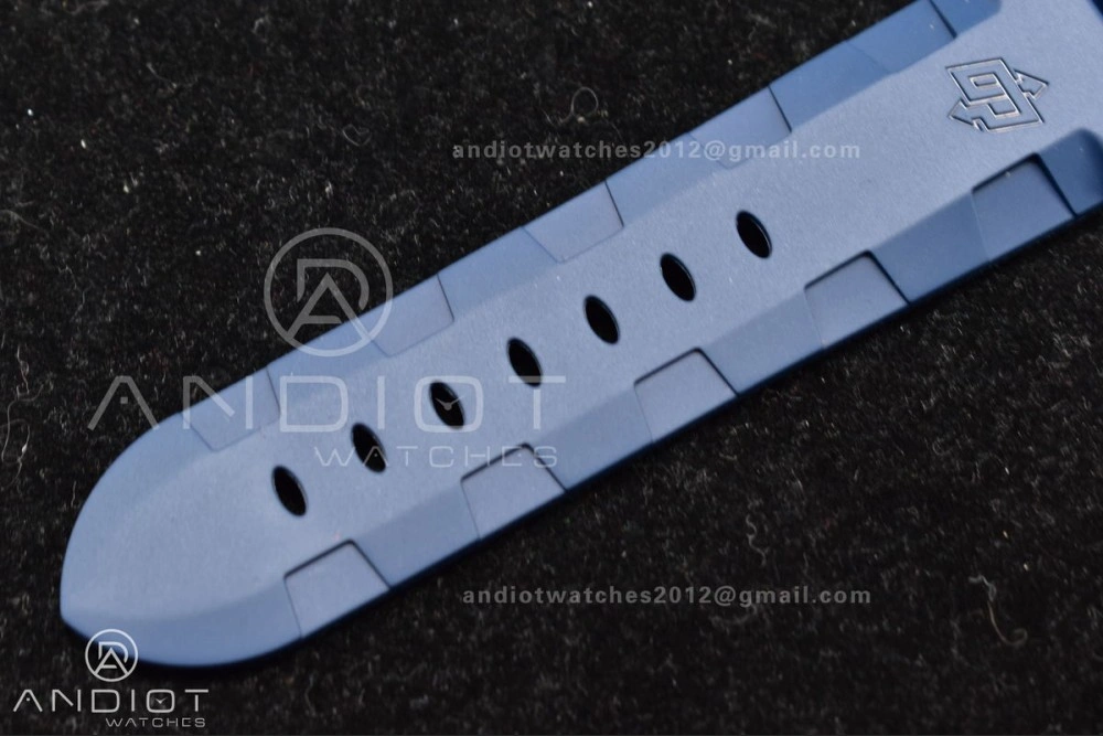 TechFriendly PAM1232 W Carbotech SBF 1:1 Best Edition Blue Dial on Blue Rubber Strap P 324