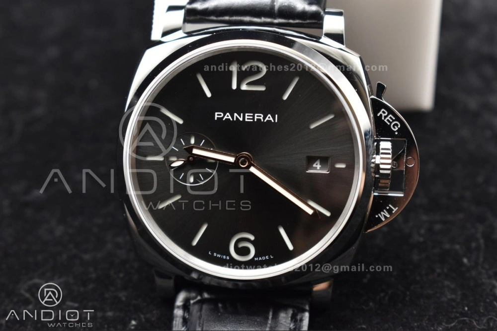 PAM1250 Luminor Due 42mm VSF Best Edition Gray Dial on Black Leather Strap P Effortless 978