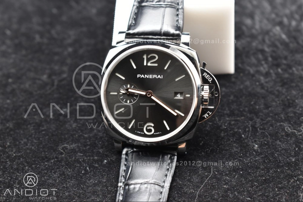 PAM1250 Luminor Due 42mm VSF Best Edition Gray Dial on Black Leather Strap P Effortless 978