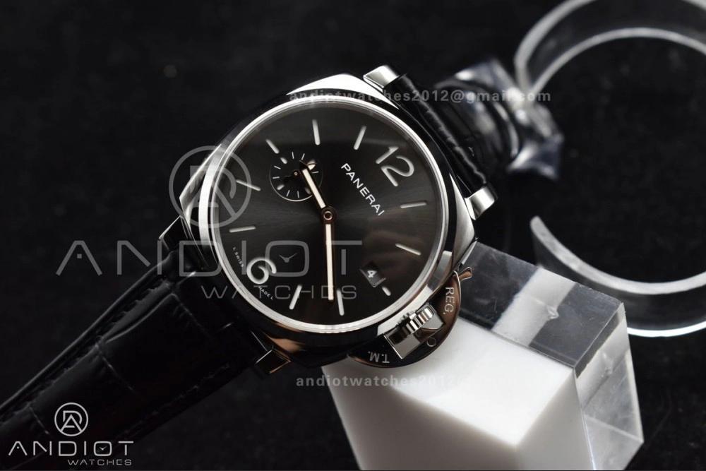 PAM1250 Luminor Due 42mm VSF Best Edition Gray Dial on Black Leather Strap P Effortless 978