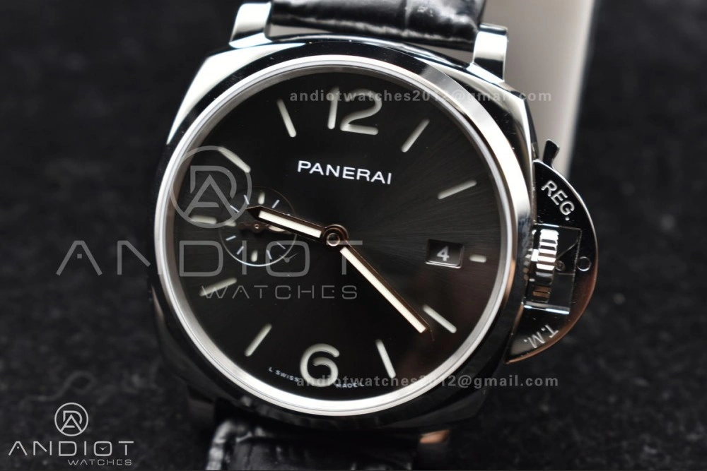PAM1250 Luminor Due 42mm VSF Best Edition Gray Dial on Black Leather Strap P Effortless 978