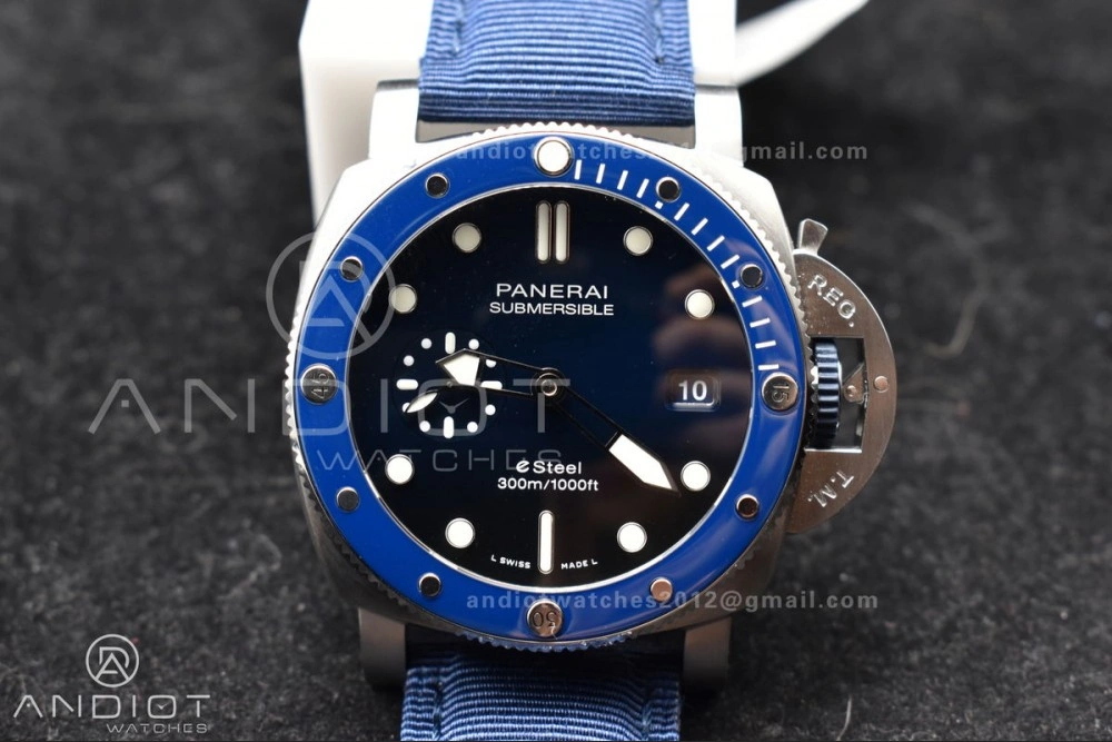 PAM1289 VSF 1:1 Best Edition Blue Dial on Blue Nylon Strap P QuickDry 330