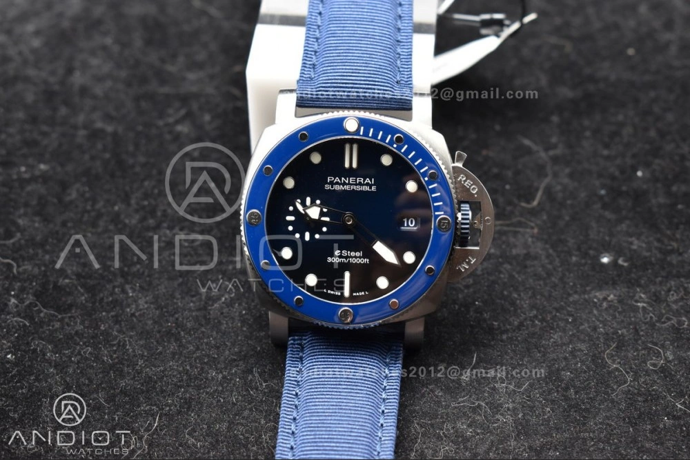 PAM1289 VSF 1:1 Best Edition Blue Dial on Blue Nylon Strap P QuickDry 330