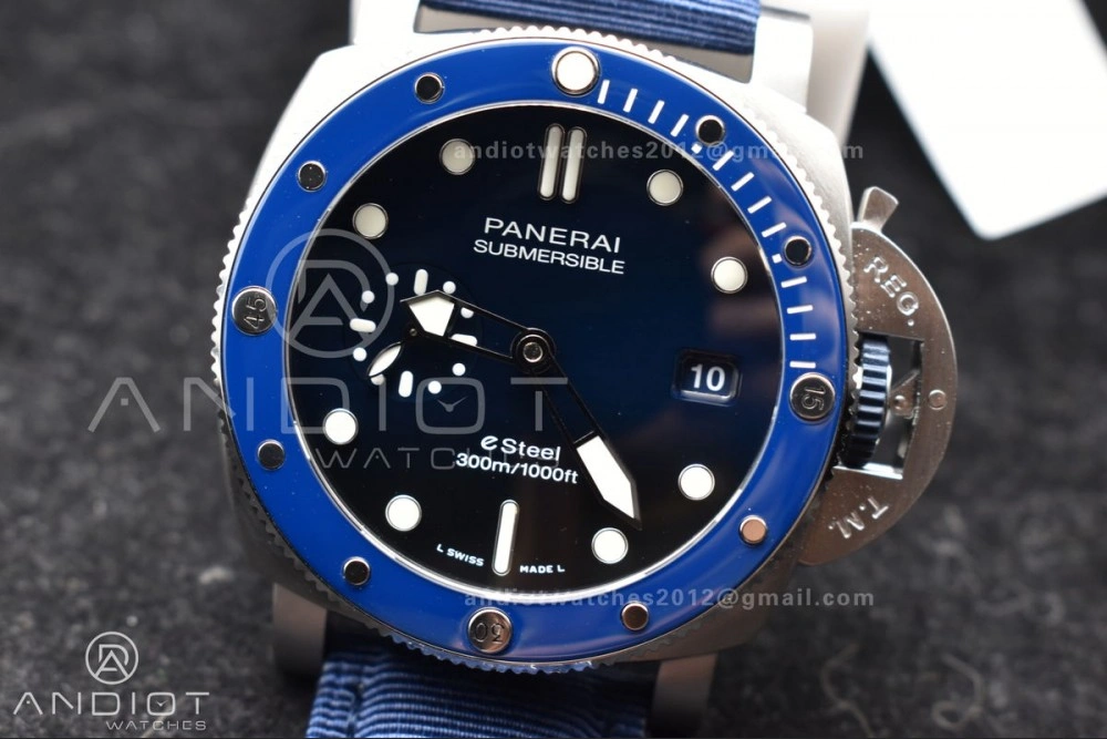 PAM1289 VSF 1:1 Best Edition Blue Dial on Blue Nylon Strap P QuickDry 330
