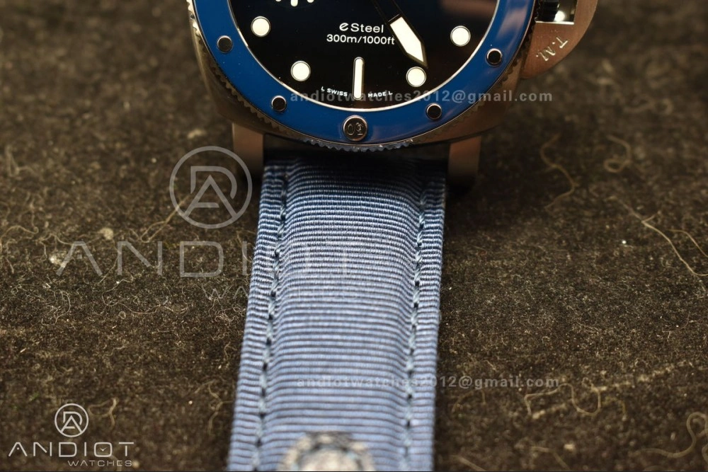 PAM1289 VSF 1:1 Best Edition Blue Dial on Blue Nylon Strap P QuickDry 330