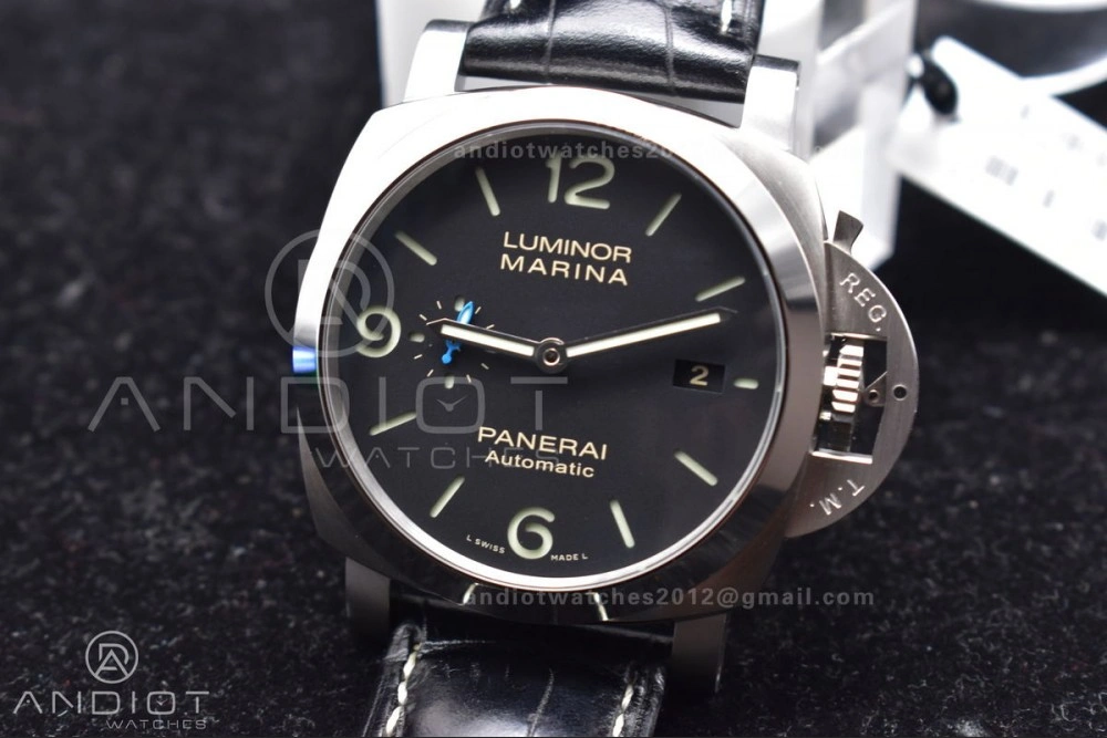 NewStyle PAM1312  VSF 1:1 Best Edition Black Dial on Black Leather Strap P. 328