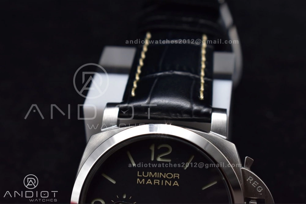 PAM1312 SBF 1:1 Best Edition Black Dial on Black Leather Strap P.9010 Clone RelaxedFit 350