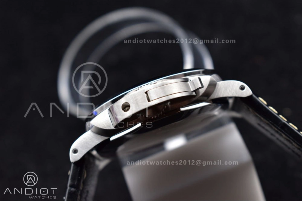 PAM1312 SBF 1:1 Best Edition Black Dial on Black Leather Strap P.9010 Clone RelaxedFit 350