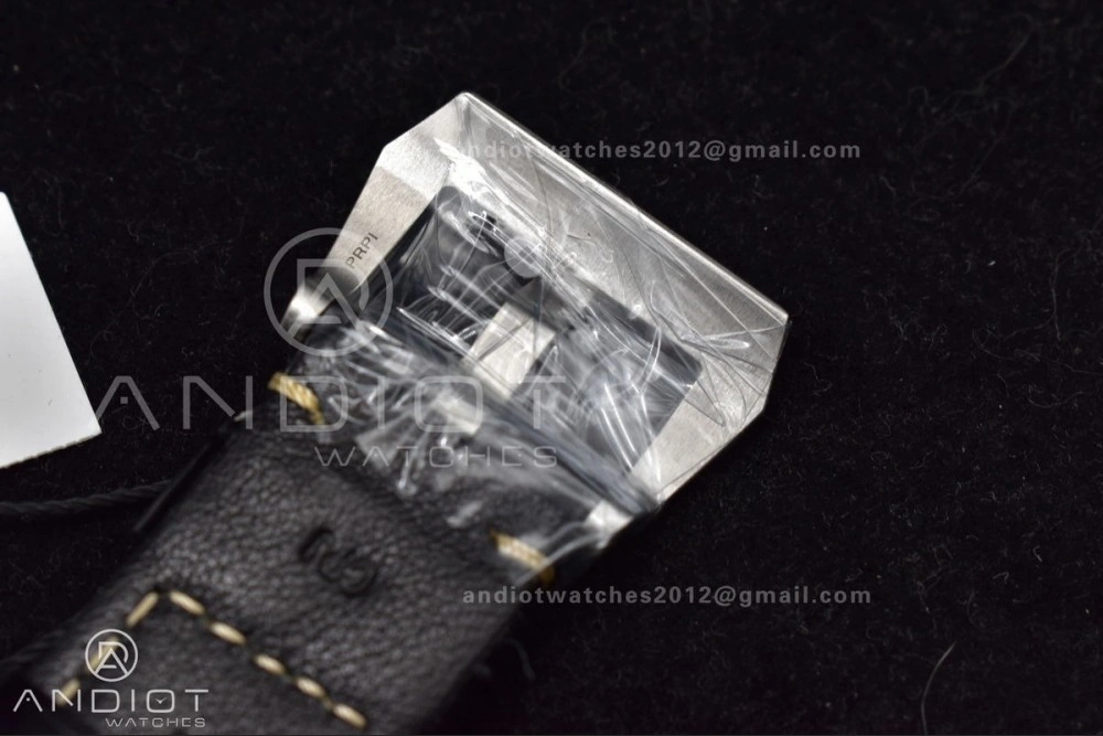 PAM1312 SBF 1:1 Best Edition Black Dial on Black Leather Strap P.9010 Clone RelaxedFit 350