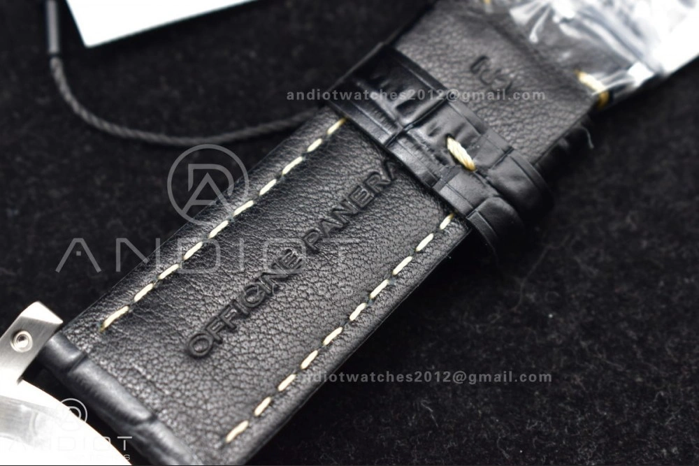 PAM1312 SBF 1:1 Best Edition Black Dial on Black Leather Strap P.9010 Clone RelaxedFit 350
