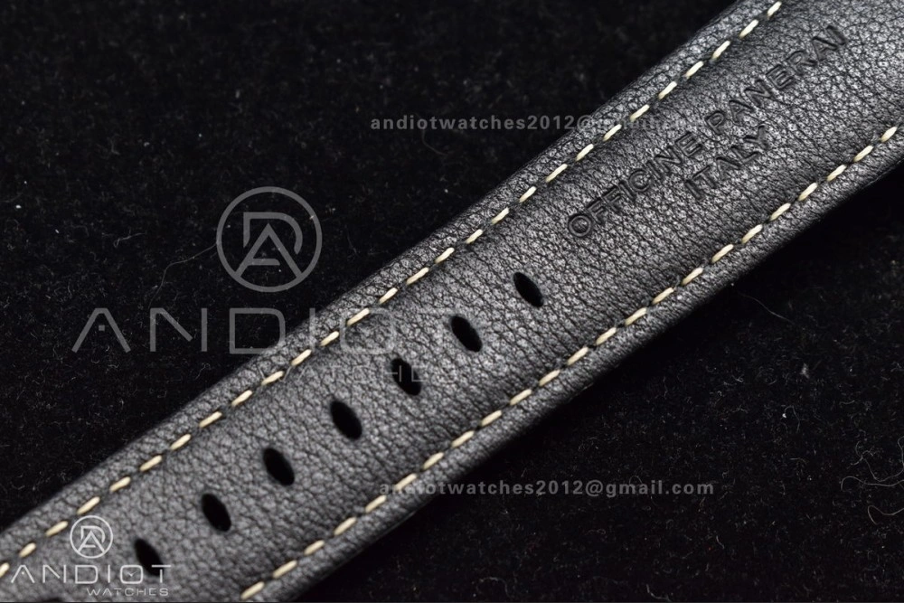 PAM1312 SBF 1:1 Best Edition Black Dial on Black Leather Strap P.9010 Clone RelaxedFit 350