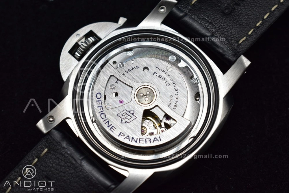 PAM1312 SBF 1:1 Best Edition Black Dial on Black Leather Strap P.9010 Clone RelaxedFit 350