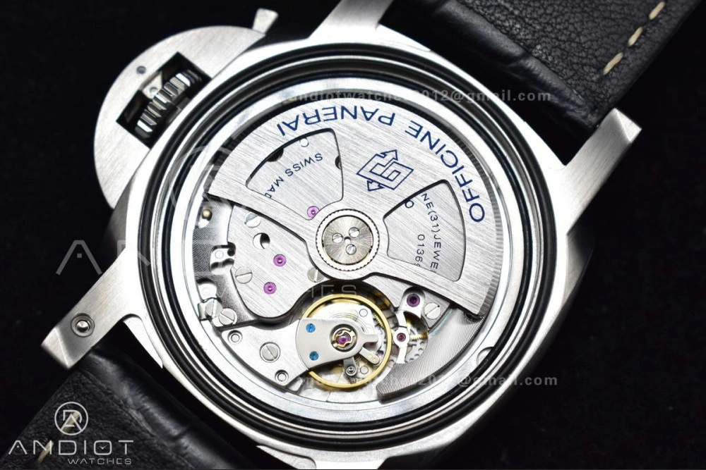 PAM1312 SBF 1:1 Best Edition Black Dial on Black Leather Strap P.9010 Clone RelaxedFit 350