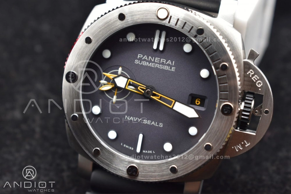 Unique PAM1323 VSF 1:1 Best Edition Grey Dial On Black Rubber Strap P 988