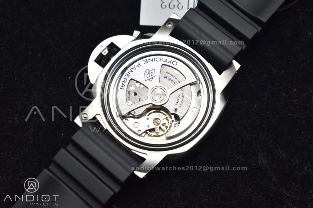 Unique PAM1323 VSF 1:1 Best Edition Grey Dial On Black Rubber Strap P 988