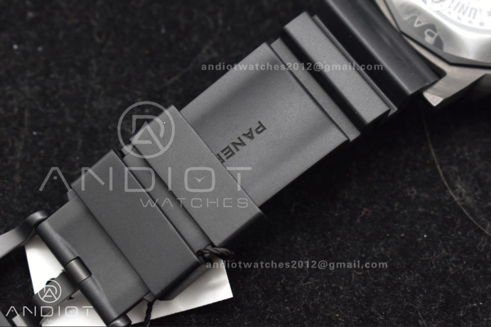 EyeCatching PAM1324 Carbotech VSF 1:1 Best Edition Black Dial On Black Rubber Strap P 985