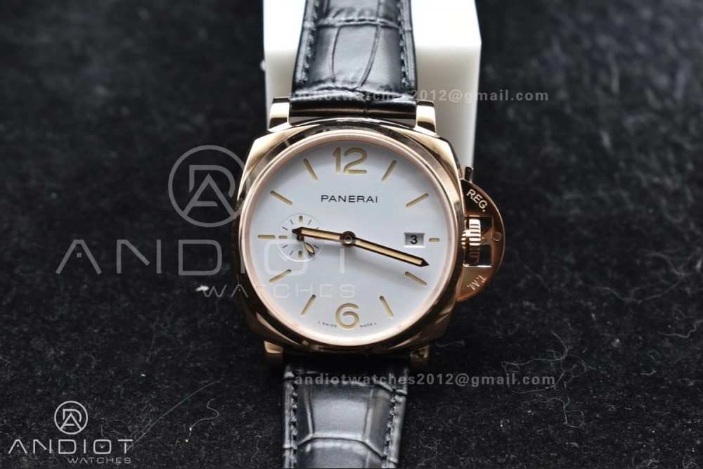 TechFriendly PAM1336 Luminor Due 42mm VSF Best Edition White Dial on Black Leather Strap P 358