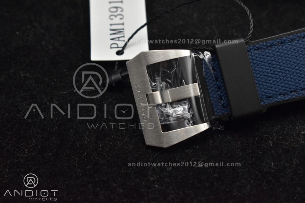 PAM1391 Luna Rossa Submersible VSF 1:1 Best Edition on Blue Fabric Strap P Bright 340