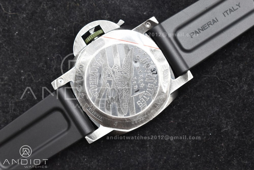 PAM1412 Navy SEALs VSF 1:1 Best Edition Iron Gray Dial on Rubber Strap P.9010 Clone Compact 326
